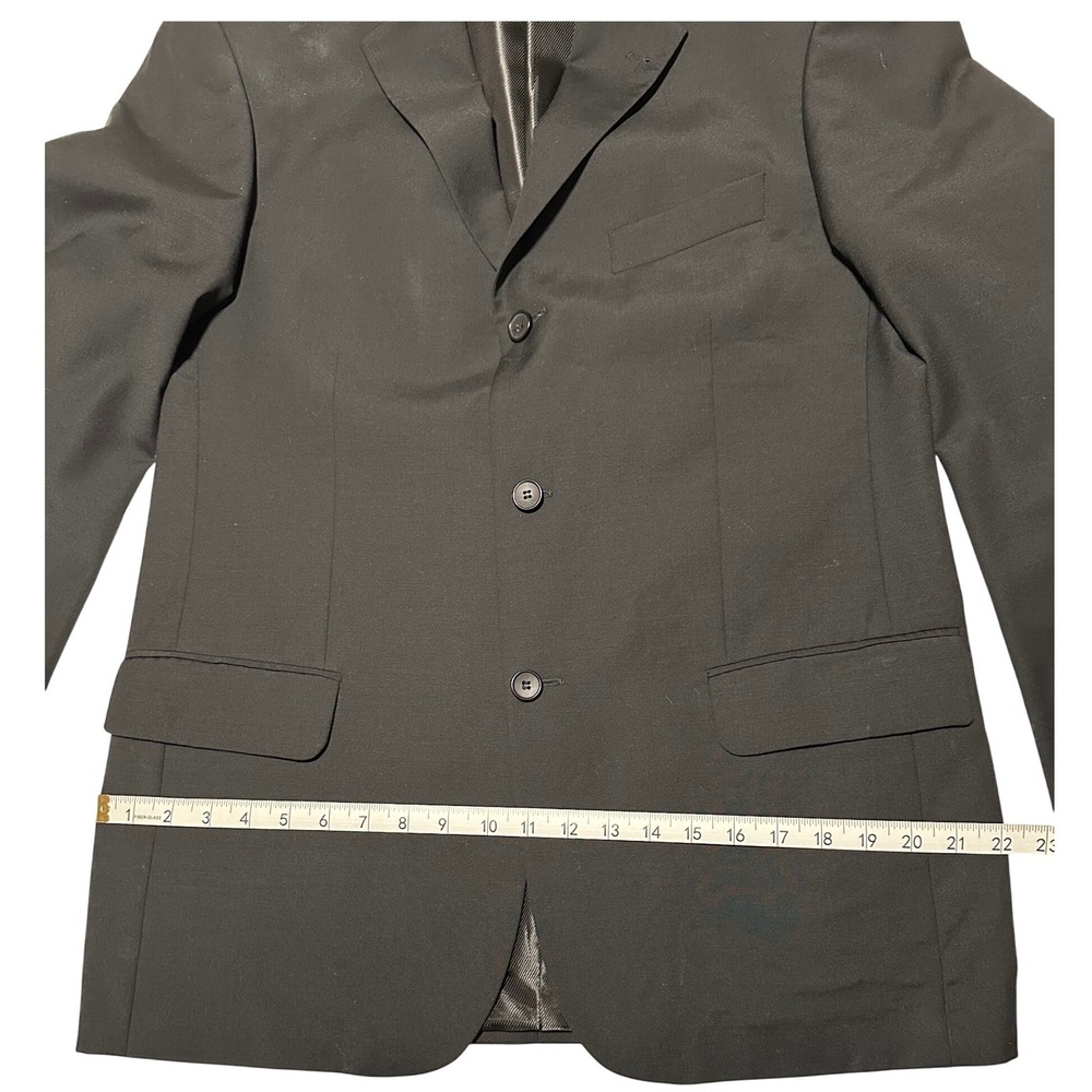 Giorgio Cosani Le Collezioni Super 120s Wool Blazer Suit Jacket Men Black 40 REG - Picture 12 of 14